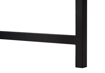 47" Brown and Black Computer Desk With Two Drawers HomeRoots