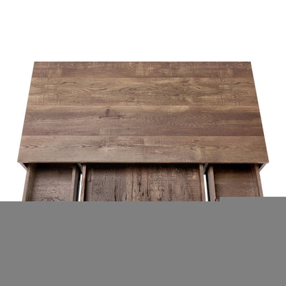 47" Brown and Black Computer Desk With Two Drawers HomeRoots
