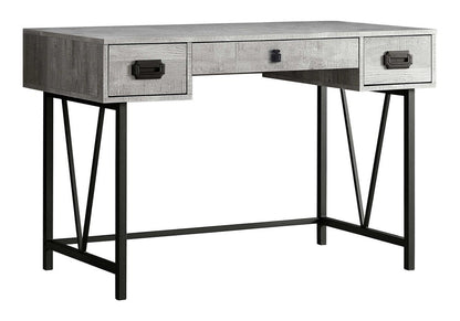 47" Brown and Black Computer Desk With Two Drawers HomeRoots