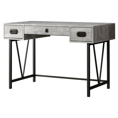 47" Brown and Black Computer Desk With Two Drawers HomeRoots