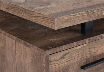 60" Gray and Black Computer Desk With Three Drawers HomeRoots