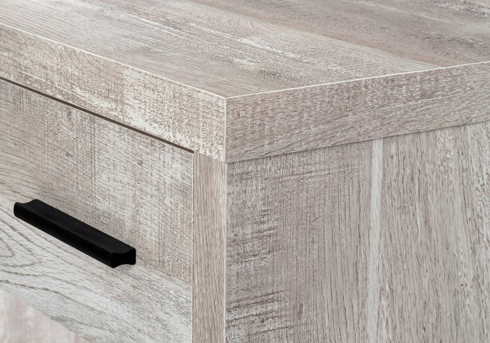 63" Taupe L Shape Computer Desk With Eight Drawers HomeRoots