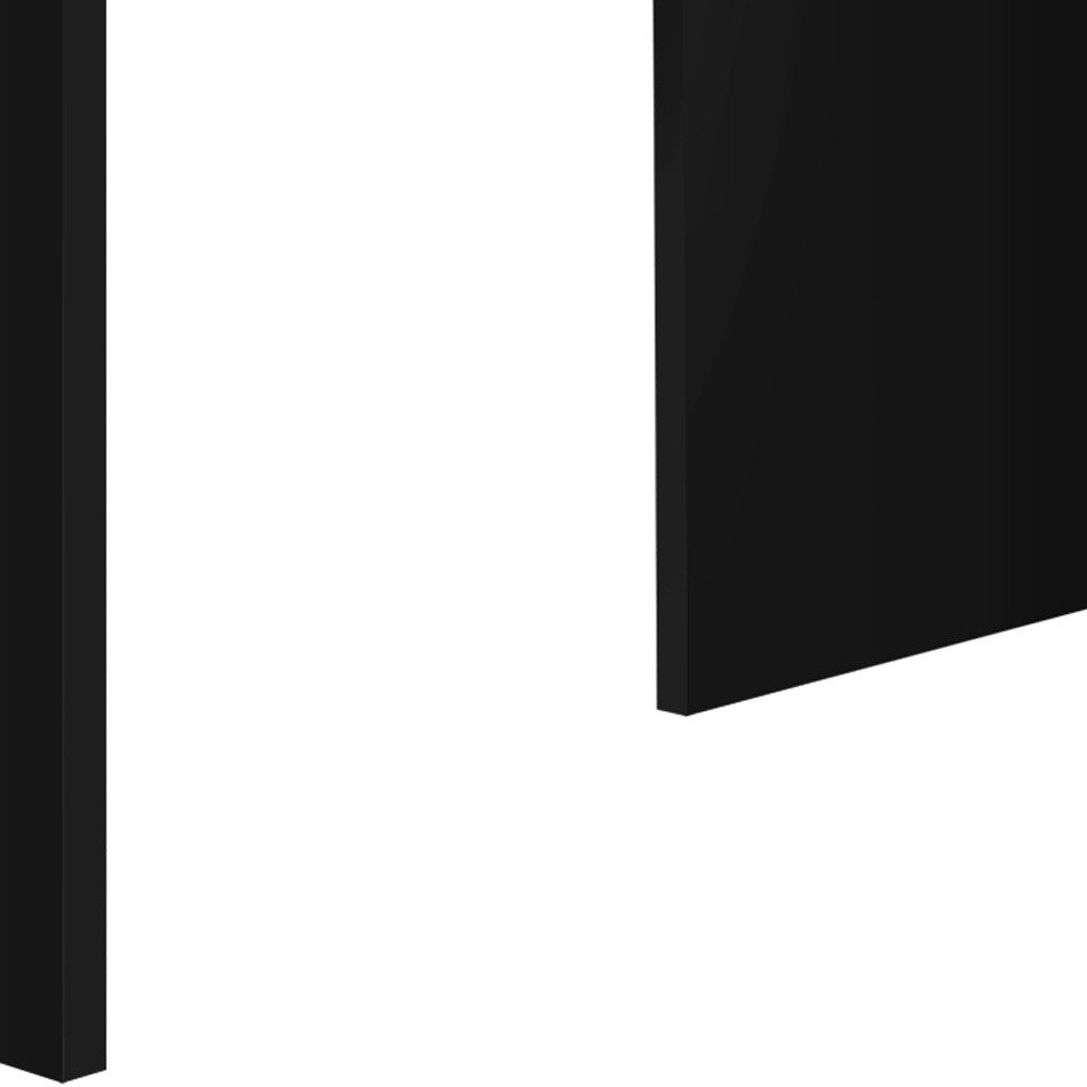 60" Gray and Black L Shape Computer Desk With Three Drawers HomeRoots