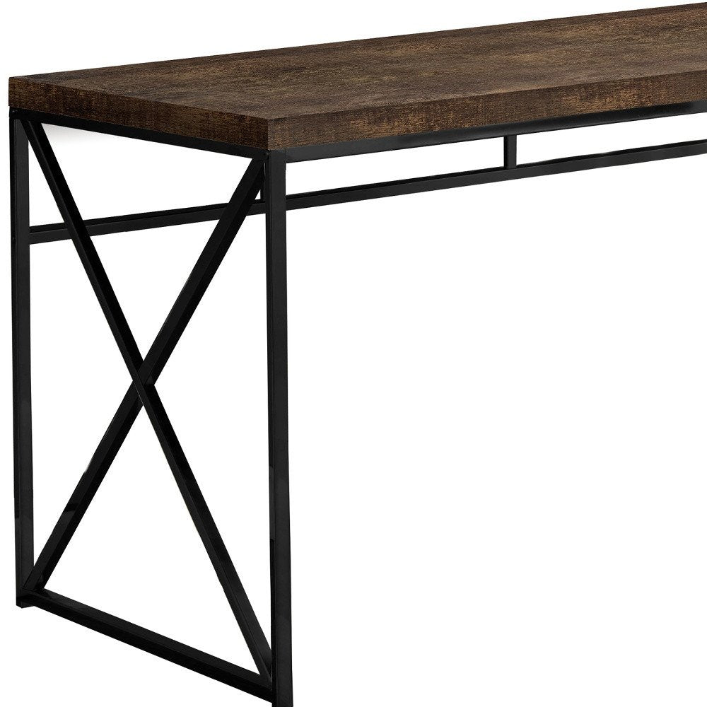 47" Brown and Black Computer Desk HomeRoots