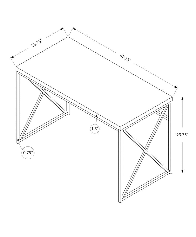 47" Gray and Black Computer Desk HomeRoots