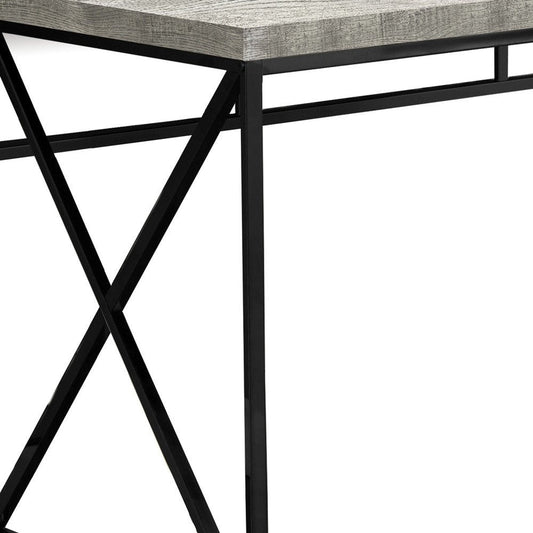 47" Gray and Black Computer Desk HomeRoots
