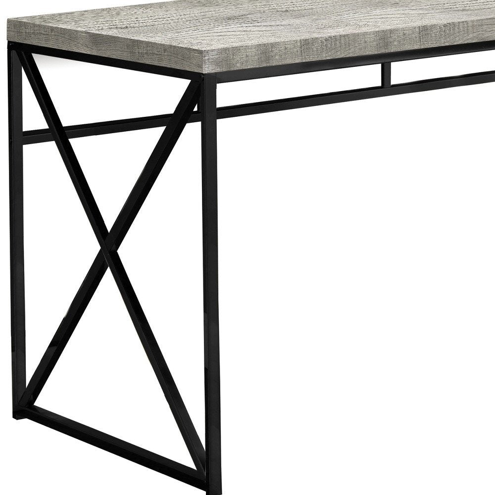 47" Gray and Black Computer Desk HomeRoots