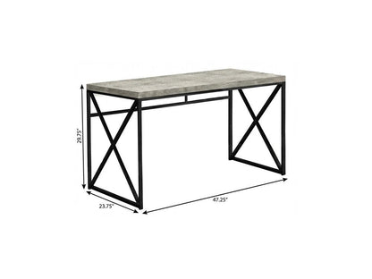 47" Gray and Black Computer Desk HomeRoots