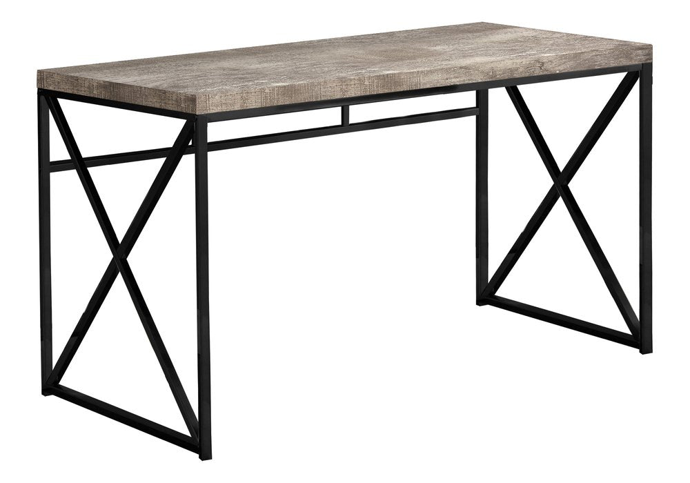 47" Taupe and Black Computer Desk HomeRoots