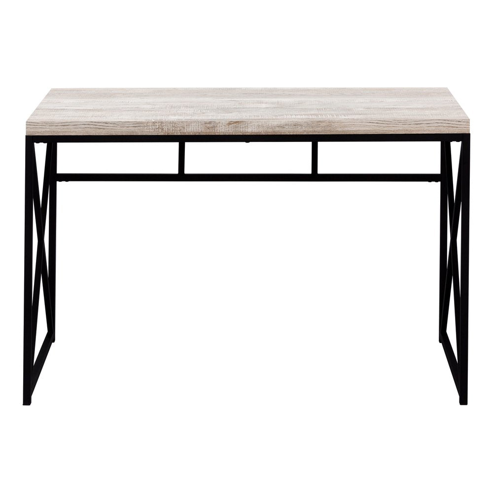 47" Taupe and Black Computer Desk HomeRoots