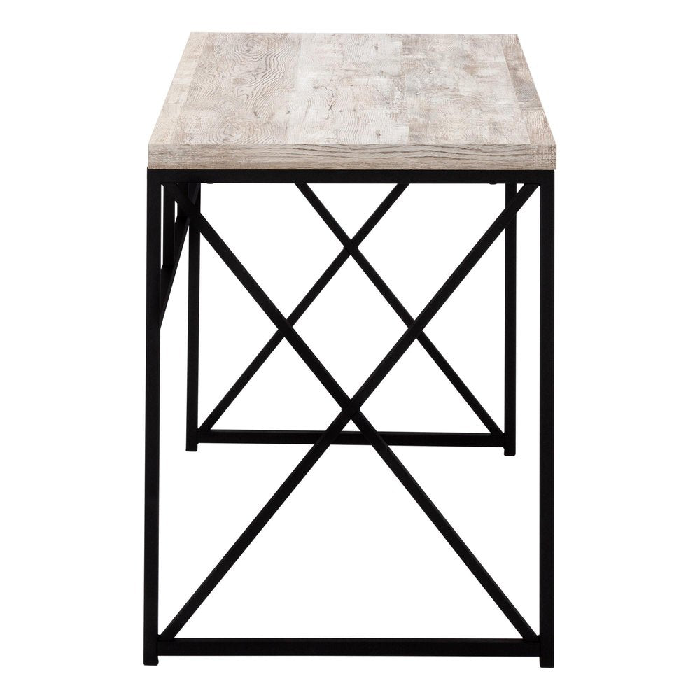 47" Taupe and Black Computer Desk HomeRoots