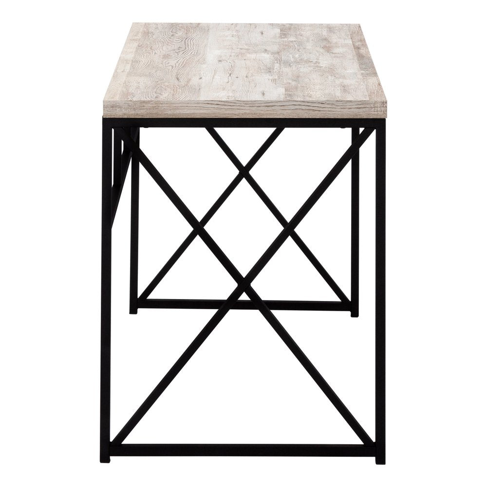 47" Taupe and Black Computer Desk HomeRoots