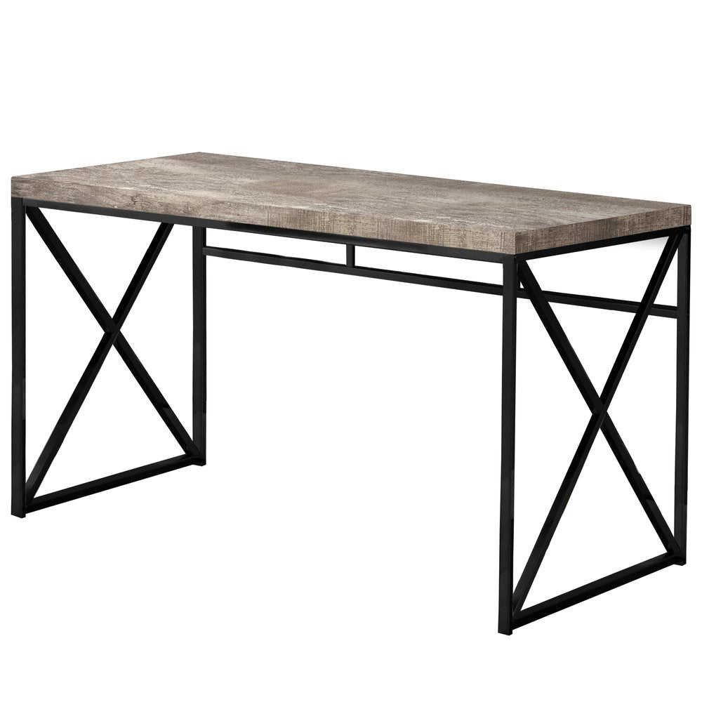 47" Taupe and Black Computer Desk HomeRoots