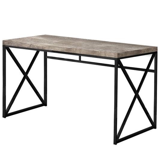 47" Taupe and Black Computer Desk HomeRoots