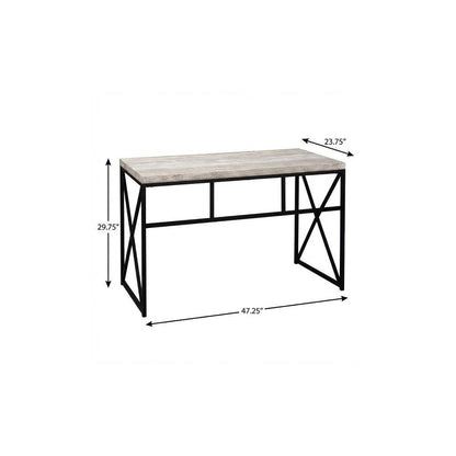 47" Taupe and Black Computer Desk HomeRoots