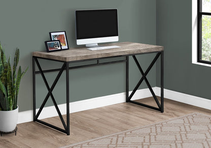 47" Taupe and Black Computer Desk HomeRoots