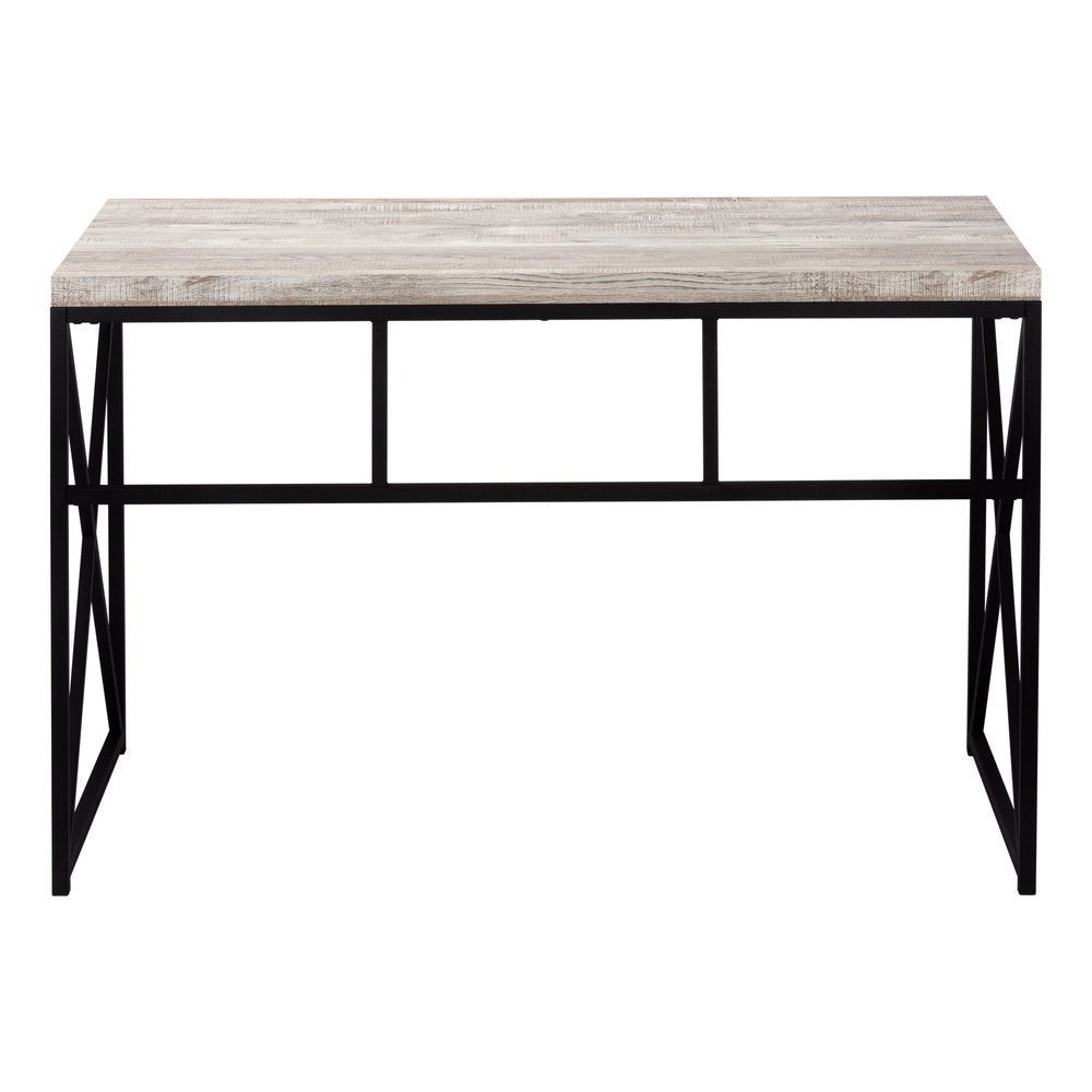 47" Taupe and Black Computer Desk HomeRoots