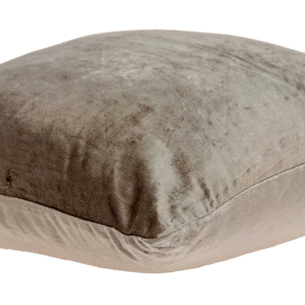 18" X 7" X 18" Transitional Taupe Solid Pillow Cover With Poly Insert — view 3