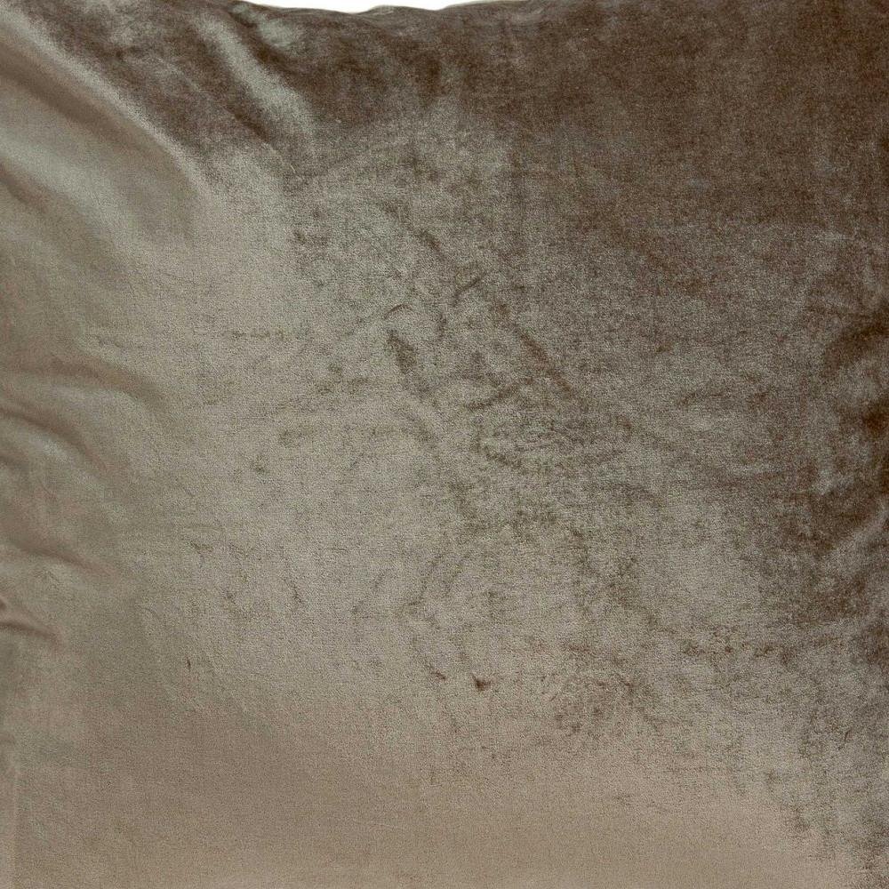 18" X 7" X 18" Transitional Taupe Solid Pillow Cover With Poly Insert — view 6