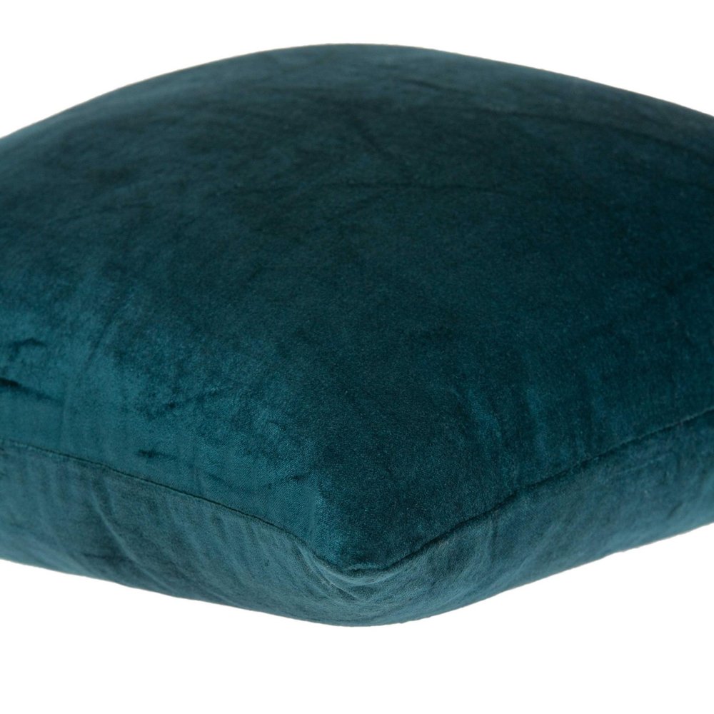 18" X 7" X 18" Transitional Teal Solid Pillow Cover With Poly Insert — view 3