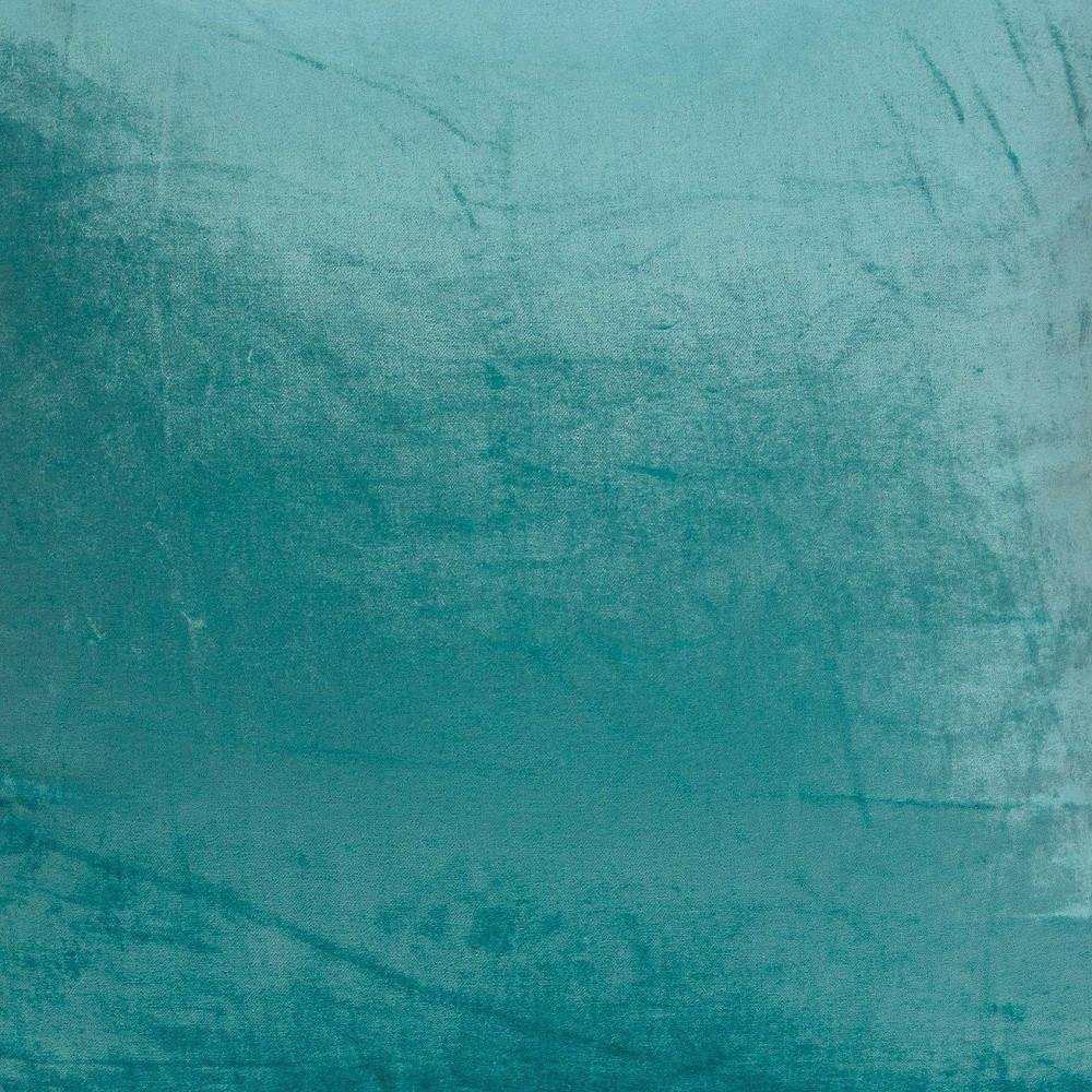 18" X 7" X 18" Transitional Aqua Solid Pillow Cover With Poly Insert — view 5