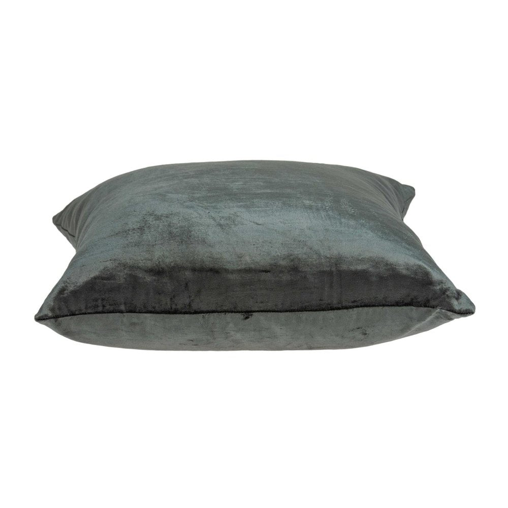 20" X 7" X 20" Transitional Charcoal Solid Pillow Cover With Poly Insert — view 2