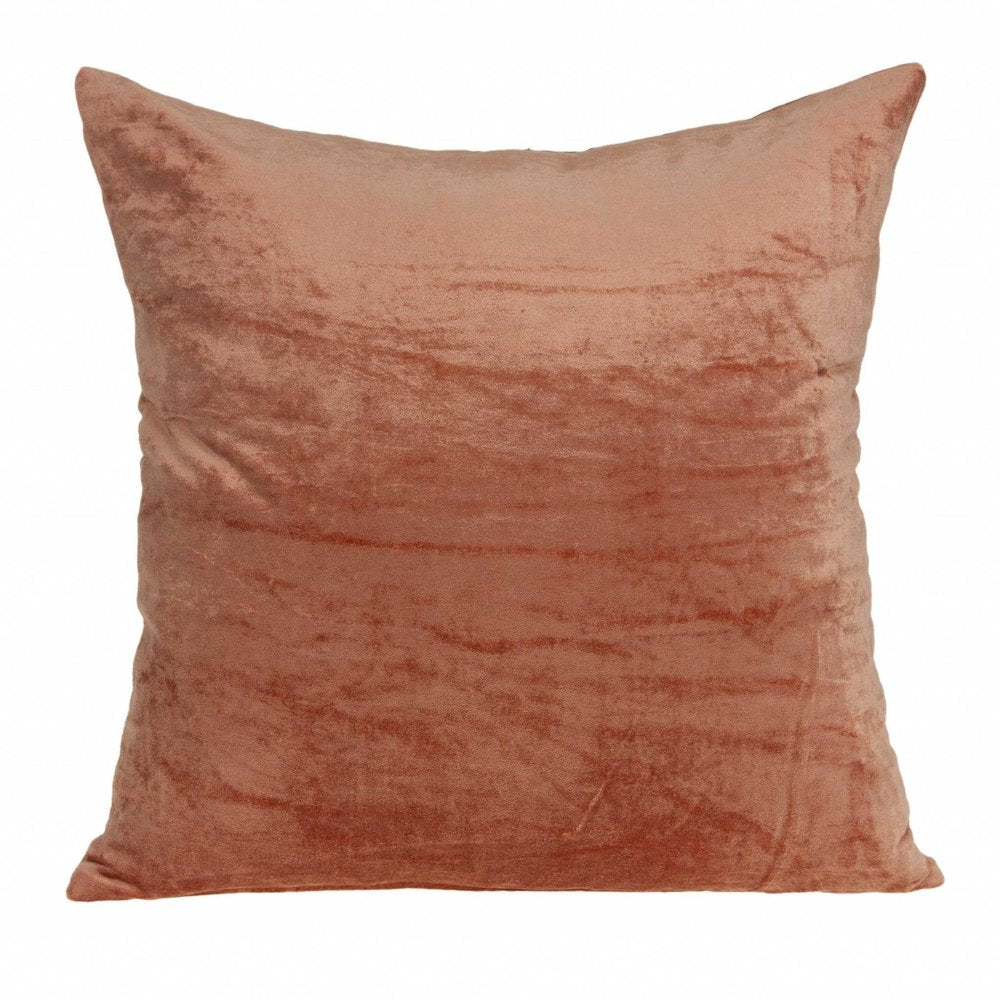 20" X 7" X 20" Transitional Orange Solid Pillow Cover With Poly Insert — view 1