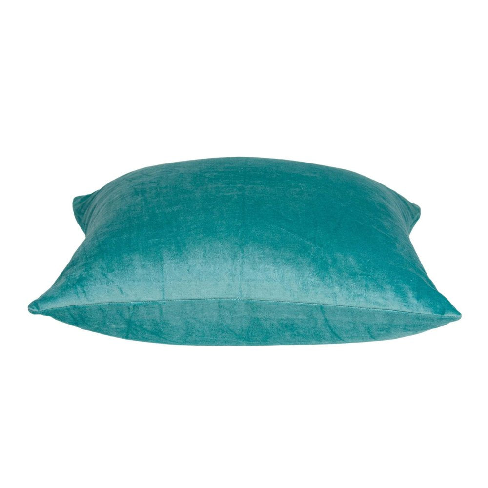 20" X 7" X 20" Transitional Aqua Solid Pillow Cover With Poly Insert — view 2