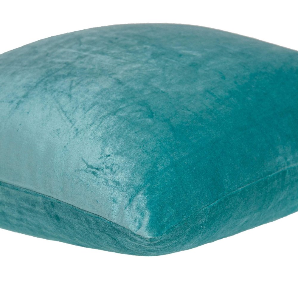 20" X 7" X 20" Transitional Aqua Solid Pillow Cover With Poly Insert — view 3