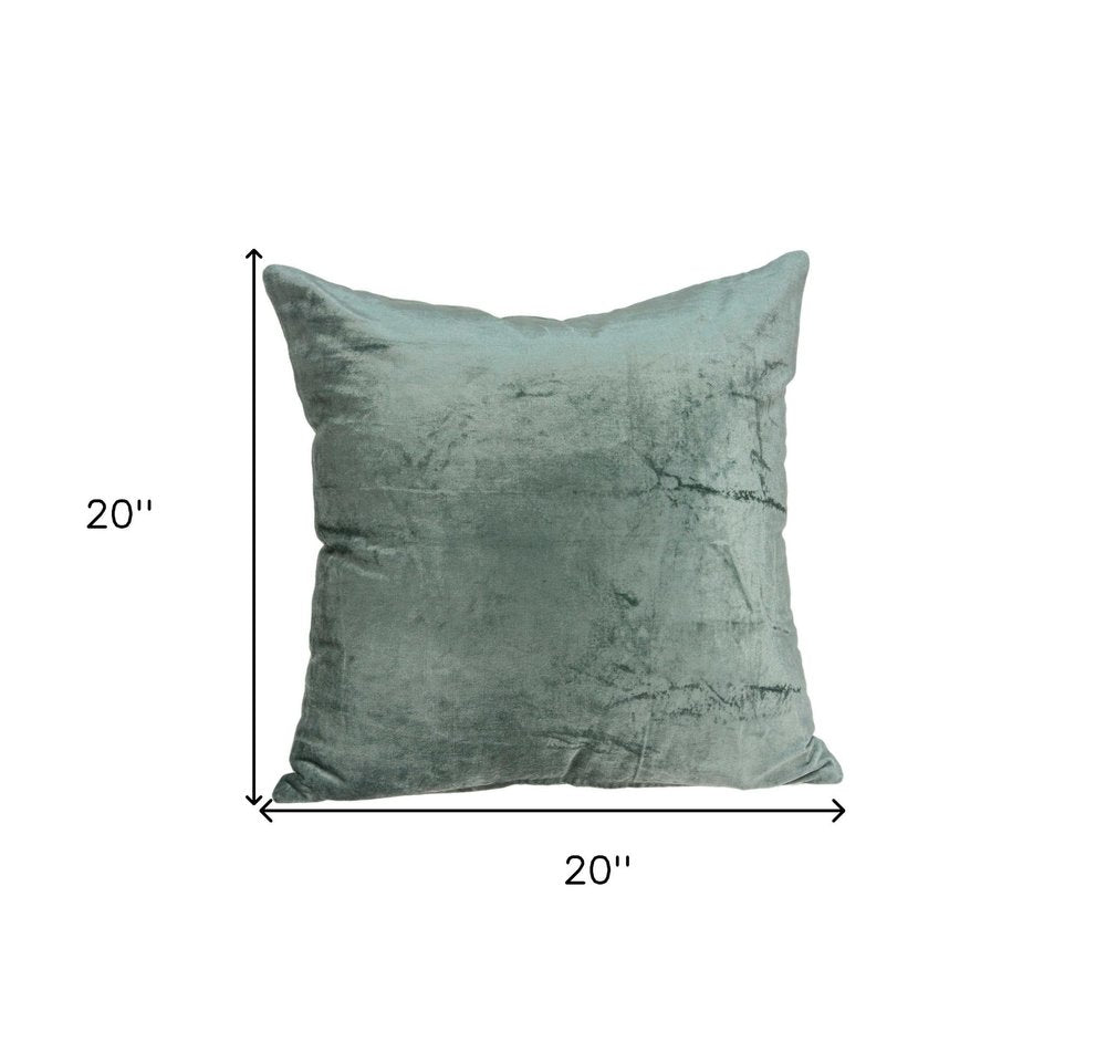 20" X 7" X 20" Transitional Sea Foam Solid Pillow Cover With Poly Insert — view 4