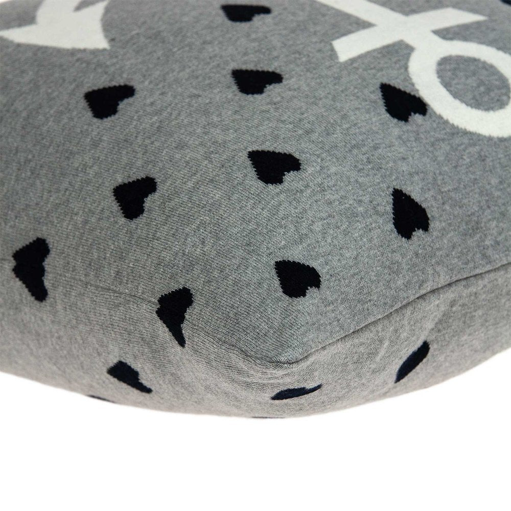 18" Black And Gray Nautical Cotton Throw Pillow — view 3