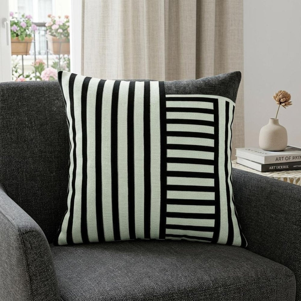 18" X 5" X 18" Transitional Multi Colored Pillow Cover With Poly Insert — view 6