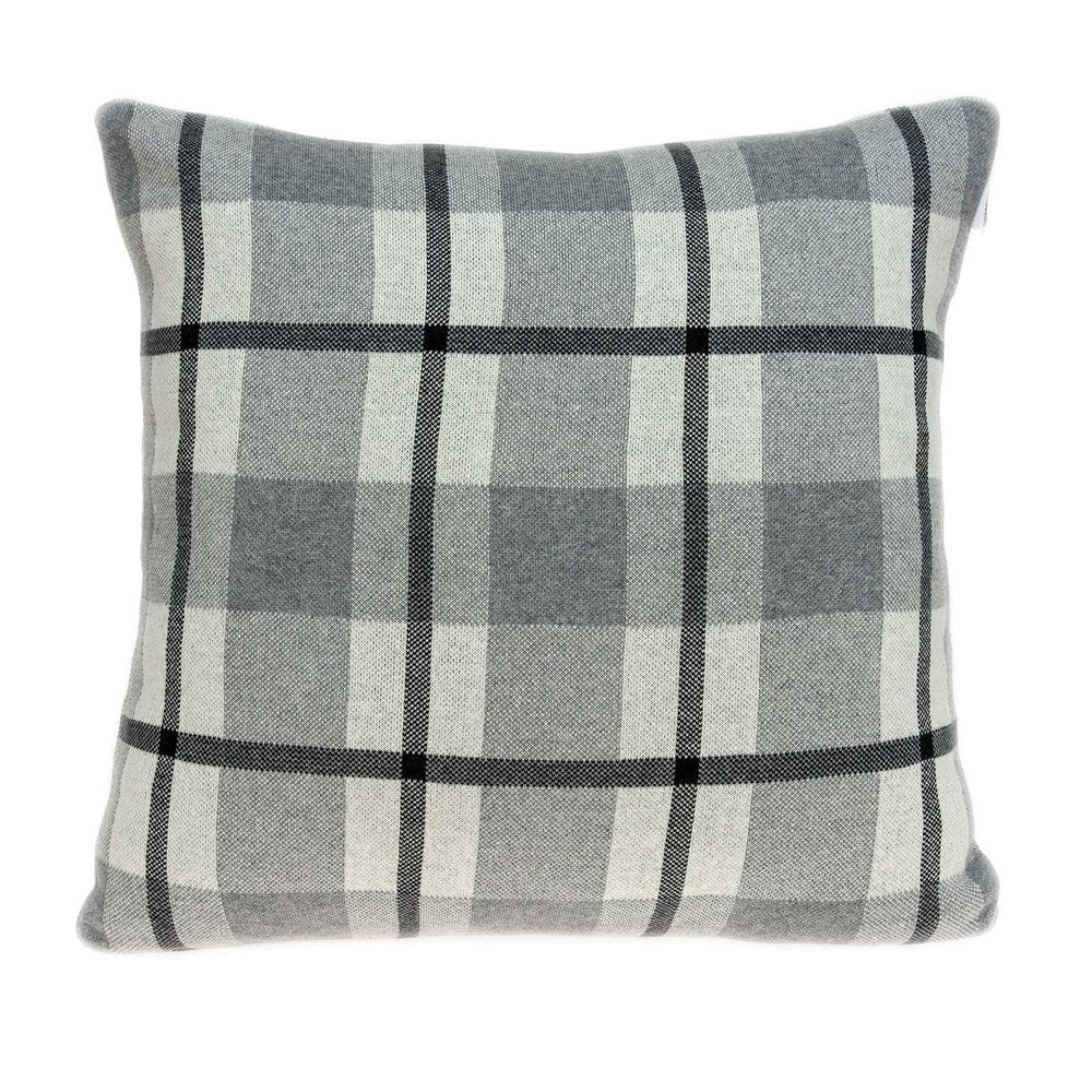 20" X 7" X 20" Transitional Tan & Grey Cotton Pillow Cover With Poly Insert — view 1