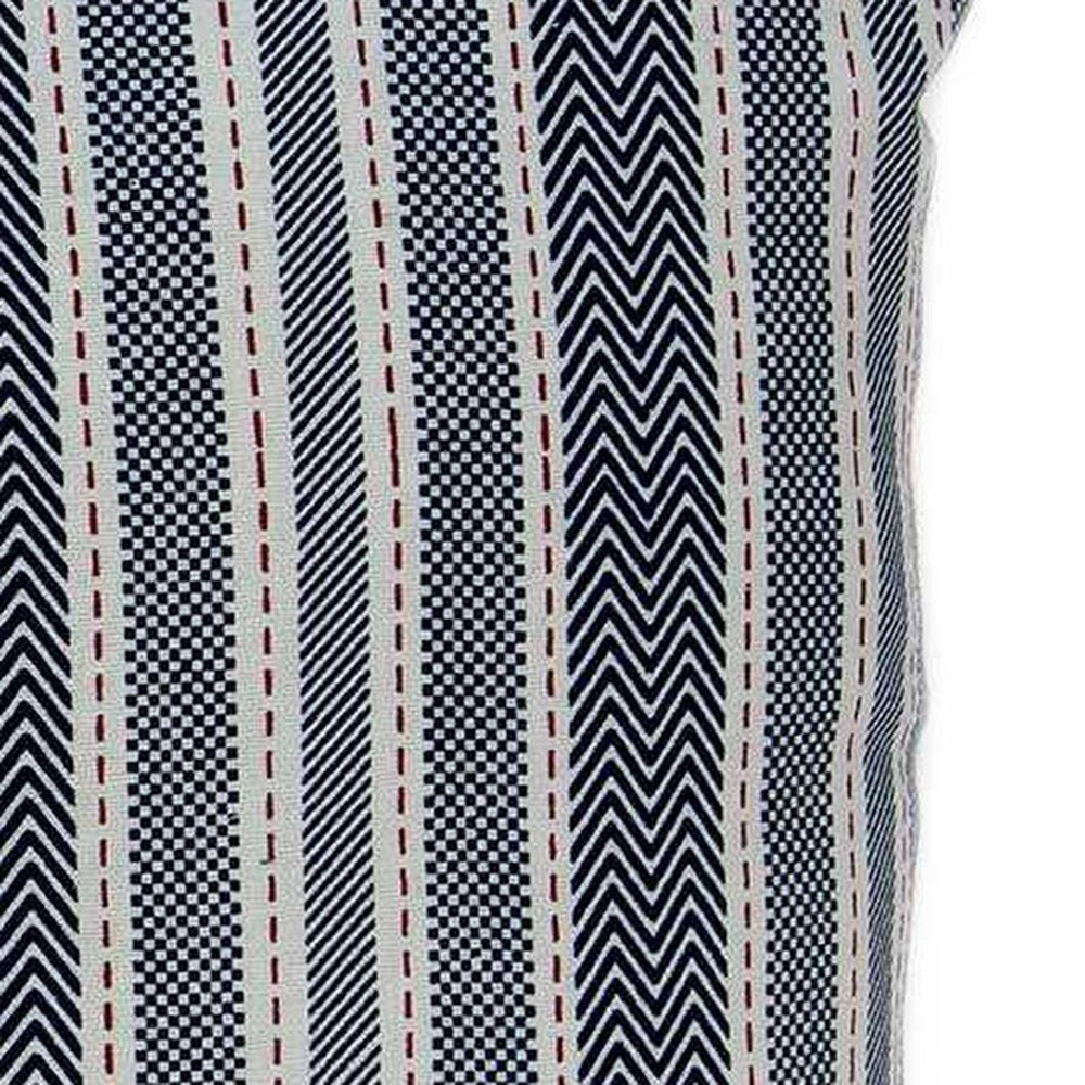14" X 20" Gray Striped Cotton Throw Pillow — view 5