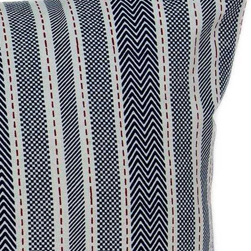 14" X 20" Gray Striped Cotton Throw Pillow — view 6