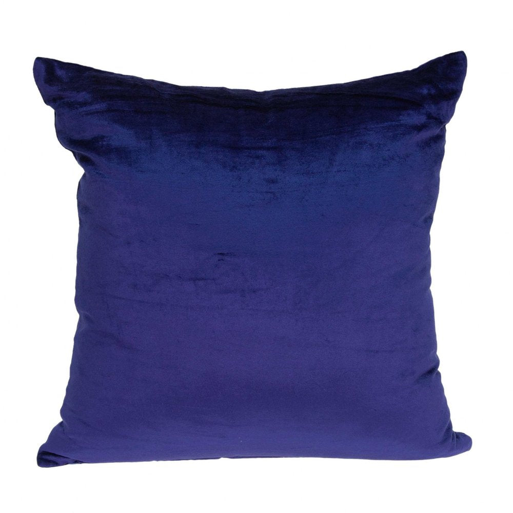 22" Royal Blue Cotton Blend Throw Pillow — view 1