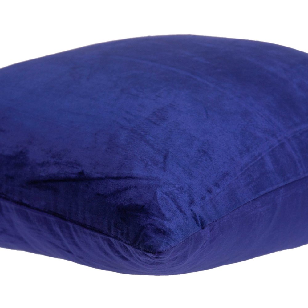 22" Royal Blue Cotton Blend Throw Pillow — view 3