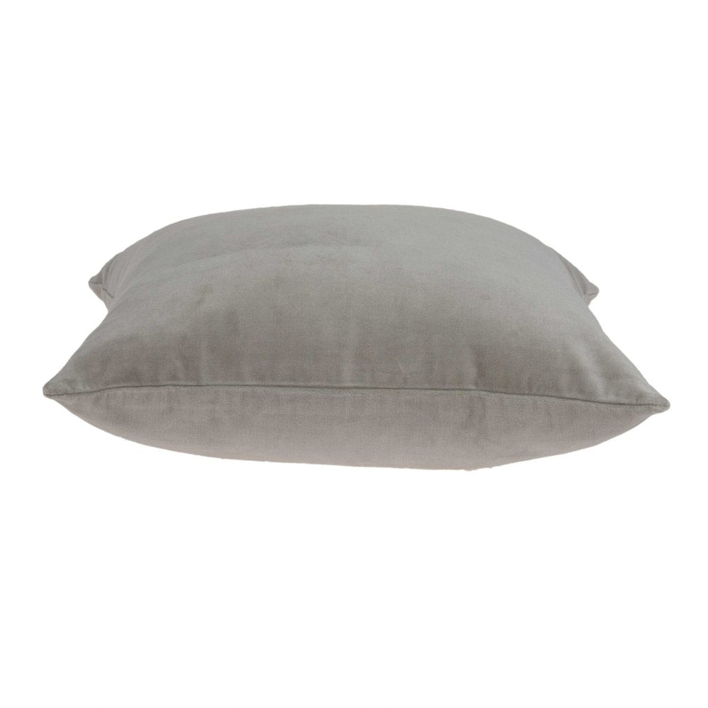 22" Gray Cotton Blend Throw Pillow — view 2