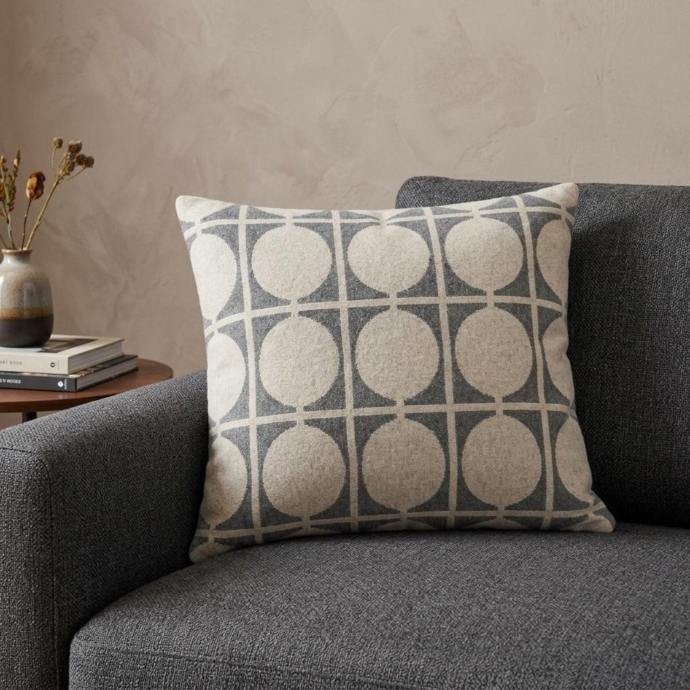 20" X 7" X 20" Transitional Tan & Grey Pillow Cover With Poly Insert — view 6