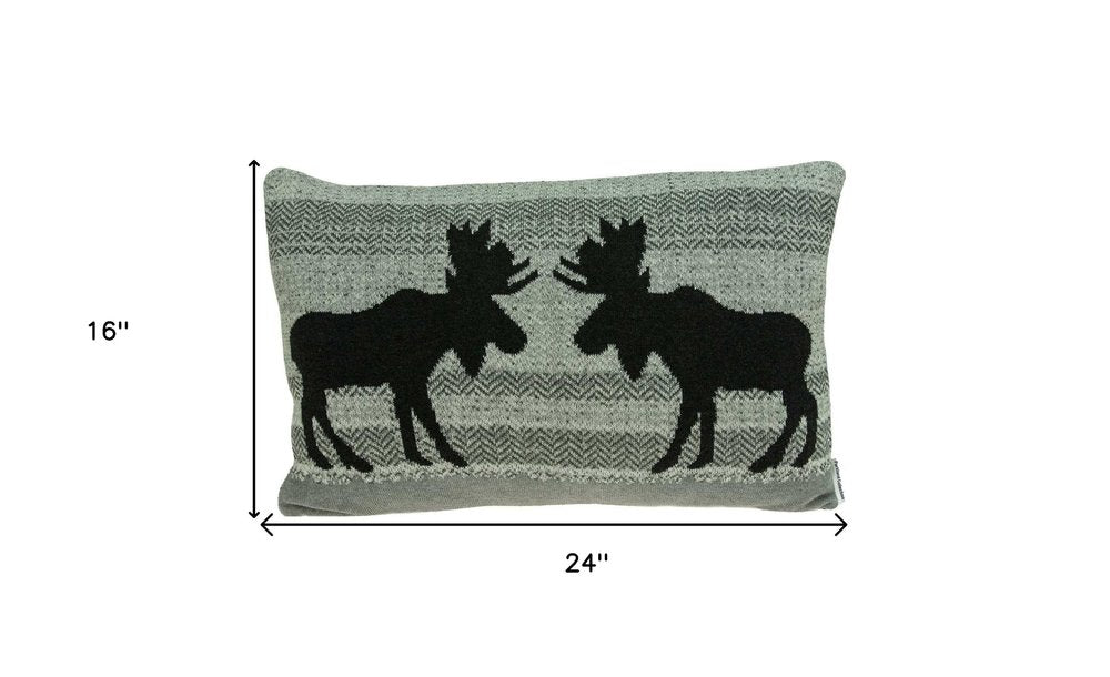 24" X 5" X 16" Lodge Gray Pillow Cover With Poly Insert — view 6