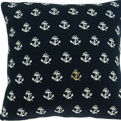 20" X 7" X 20" Nautical Blue Pillow Cover With Poly Insert