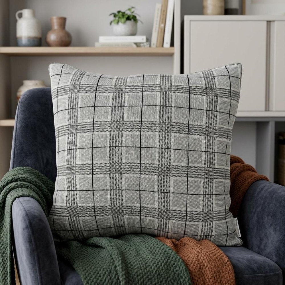 20" X 7" X 20" Transitional Gray Accent Pillow Cover With Poly Insert — view 6