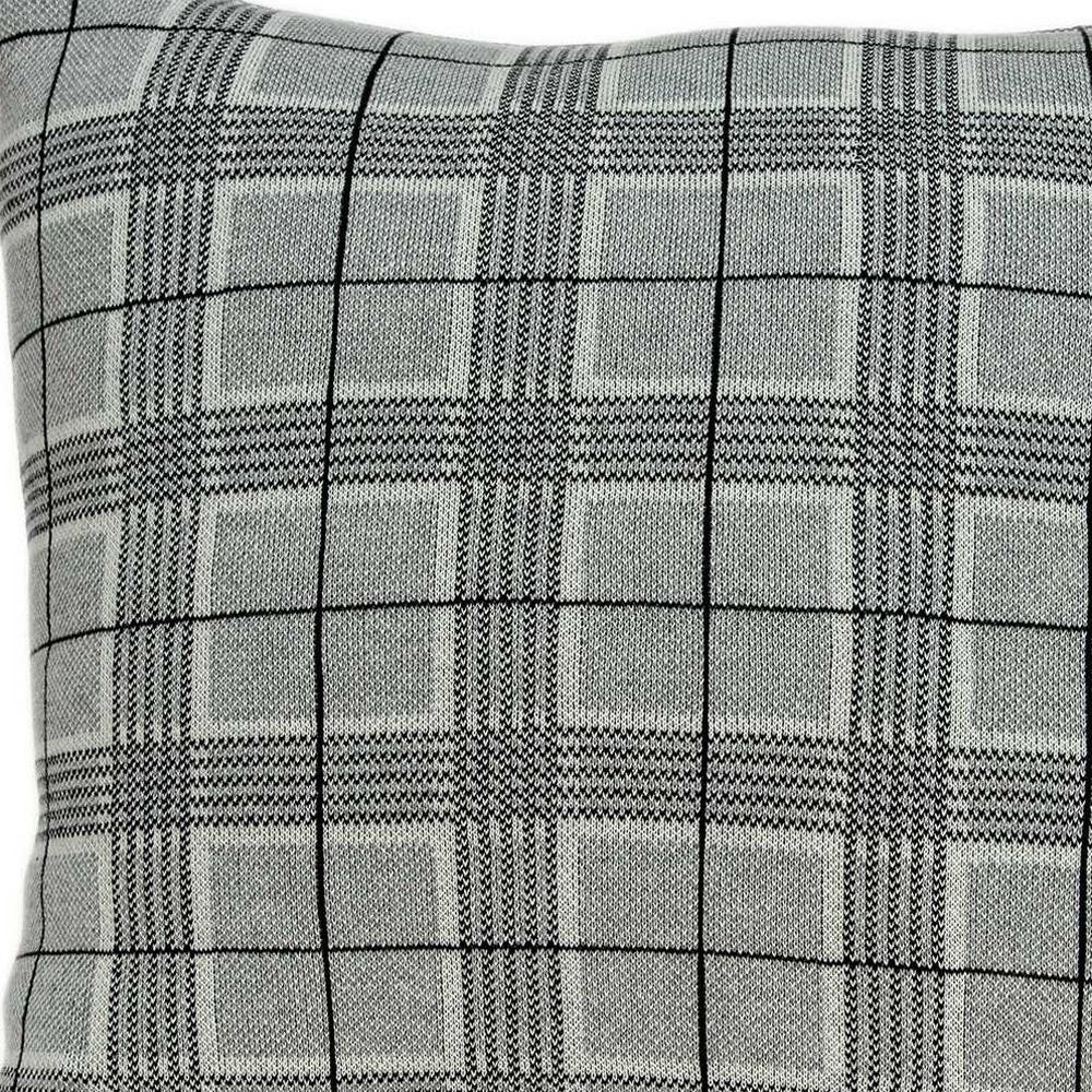 20" X 7" X 20" Transitional Gray Accent Pillow Cover With Poly Insert — view 4