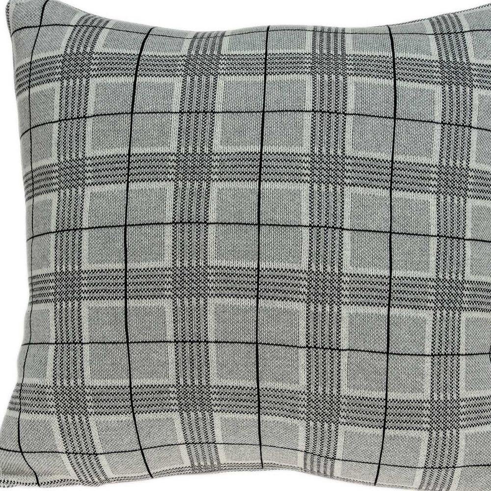 20" X 7" X 20" Transitional Gray Accent Pillow Cover With Poly Insert — view 5
