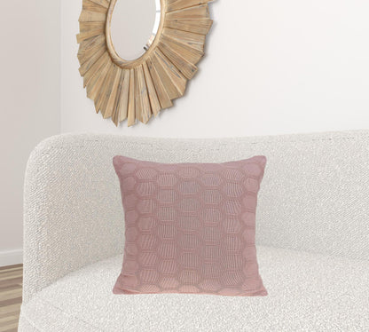 20" X 7" X 20" Transitional Pink Pillow Cover With Poly Insert