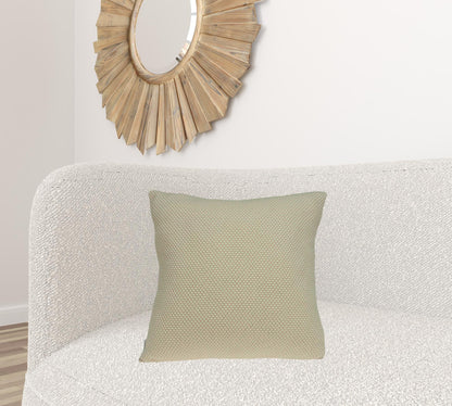 20" X 7" X 20" Beautiful Transitional Tan Pillow Cover With Poly Insert