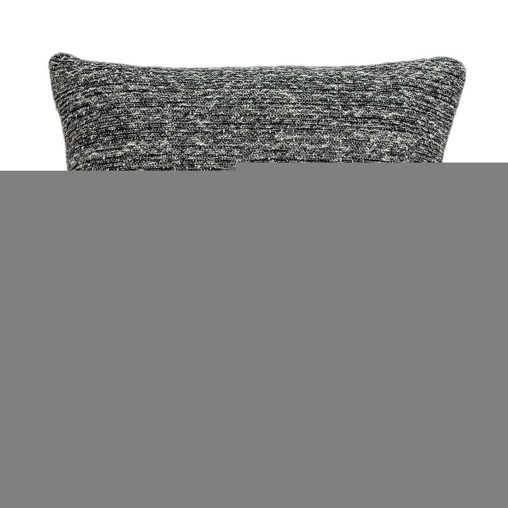 20" Charcoal Woven Cotton Blend Throw Pillow
