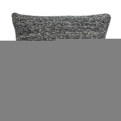 20" Charcoal Woven Cotton Blend Throw Pillow