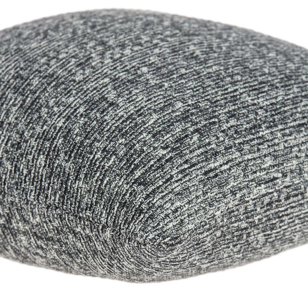 20" Charcoal Woven Cotton Blend Throw Pillow — view 4
