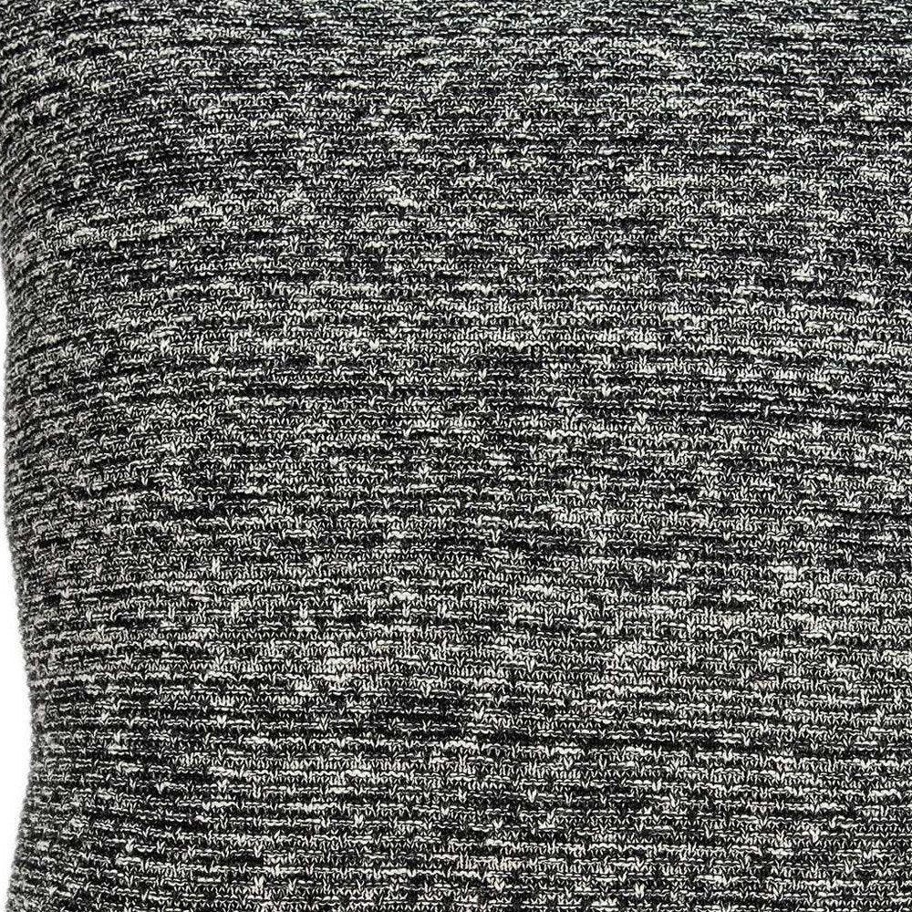 20" Charcoal Woven Cotton Blend Throw Pillow — view 6